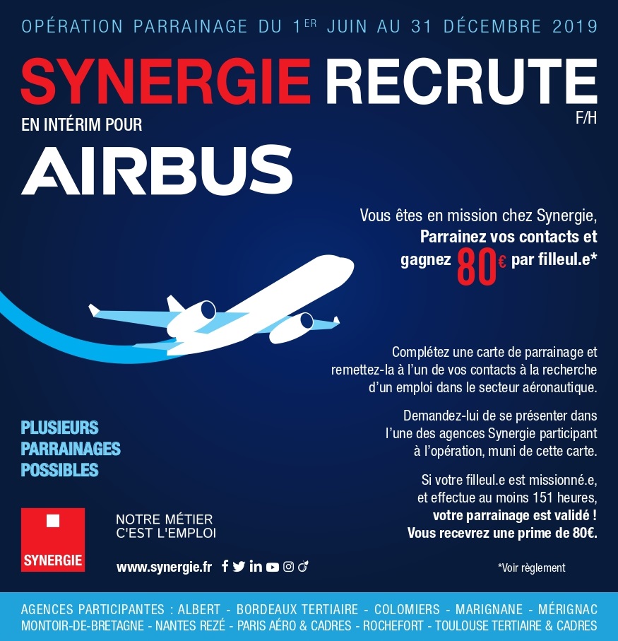 Operation Parrainage Synergie Recrute Pour Airbus Synergie